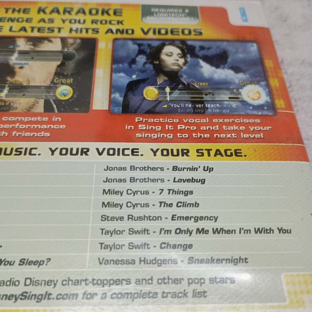 Vintage Nintendo Disney Sing it Wii Video Game